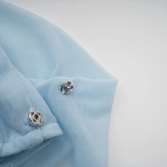 Miss Rosier Catherine Asymmetrical Pleated Maxi Dress | Baby Blue | Small - Picture 8 of 14